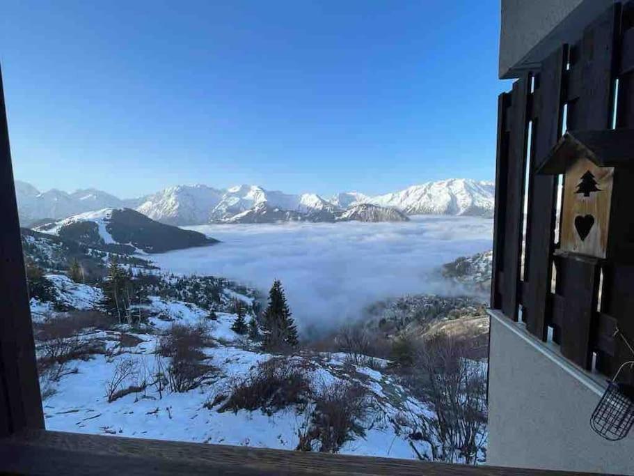 Appartement Entierement Renove, Vue Exceptionnelle Huez Exteriér fotografie